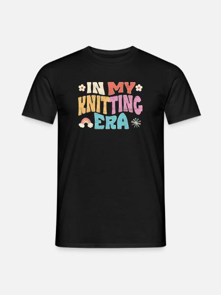 In my knitting era - Men's T-Shirt - black