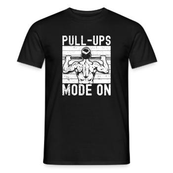 Gym Junkies Pull-Ups Mode On Calisthenics Fitness - Männer T-Shirt - Schwarz - Vorne - AI Model Male 178 light (178cm)