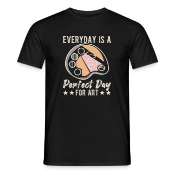 Artist Painter Graphic Perfect Day For Art Gifts - Männer T-Shirt - Schwarz - Vorne - AI Model Male 178 light (178cm)