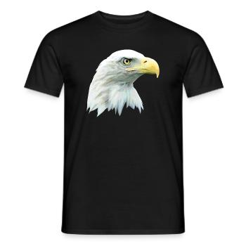 Adlerkopf, Weißkopfseeadler, Adler, Greifvogel aus - Männer T-Shirt - Schwarz - Vorne - AI Model Male 178 light (178cm)