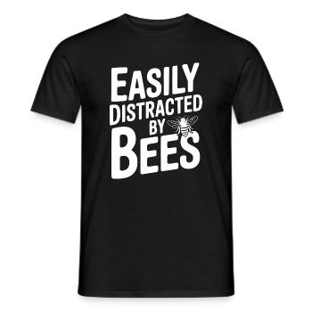 Leicht von Bienen ablenken lassen - Männer T-Shirt - Schwarz - Vorne - AI Model Male 178 light (178cm)