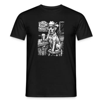 Cowboy Dog Beer Funny Labrador - Männer T-Shirt - Schwarz - Vorne - AI Model Male 178 light (178cm)