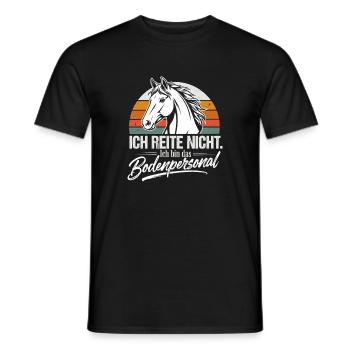  Ich Reite Nicht Ich Bin Das Bodenpersonal Pferd - Männer T-Shirt - Schwarz - Vorne - AI Model Male 178 light (178cm)