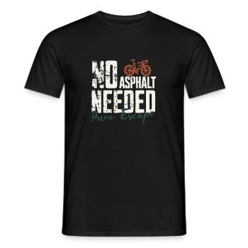 No Asphalt Needed | Gravel Bike - Men's T-Shirt - black - Front - AI Model Male 178 light (178cm)