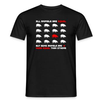 Tous les animaux sont égaux 2 - T-shirt homme - noir - Devant - AI Model Male 178 light (178cm)