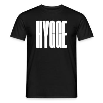 Hygge Bold Wordmark Graphic Tee - Men's T-Shirt - black - Front - AI Model Male 178 light (178cm)