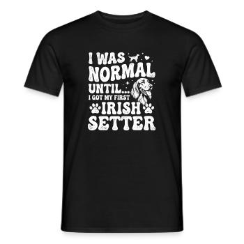 J’étais normal jusqu’à ma première maman de chien setter irlandais - T-shirt homme - noir - Devant - AI Model Male 178 light (178cm)
