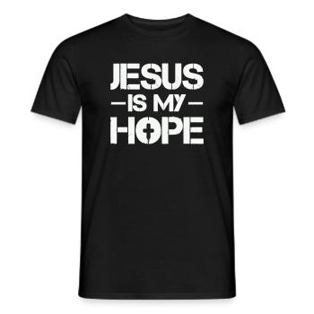 Jesus is my hope - Men's T-Shirt - black - Front - AI Model Male 178 light (178cm)