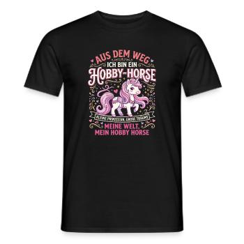 Hobby Horse Prinzessin Aus dem Weg Ich Bin EIN - Männer T-Shirt - Schwarz - Vorne - AI Model Male 178 light (178cm)