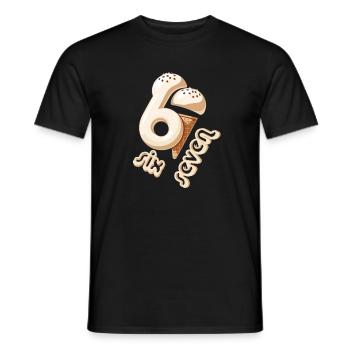 67 Sixth Birthday IceCream Cone - Men's T-Shirt - black - Front - AI Model Male 178 light (178cm)