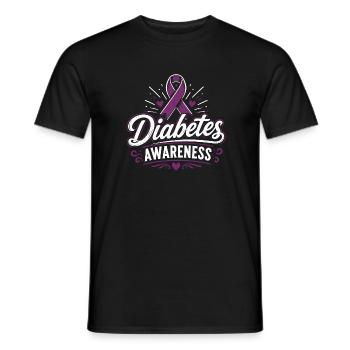 Bewusstsein für Diabetes - Männer T-Shirt - Schwarz - Vorne - AI Model Male 178 light (178cm)