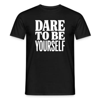 Dare To Be Yourself - Men's T-Shirt - black - Front - AI Model Male 178 light (178cm)