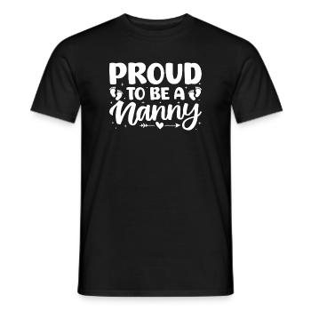 Childcare Provider Proud To Be A Nanny Daycare - Men's T-Shirt - black - Front - AI Model Male 178 light (178cm)