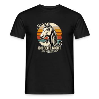  Ich Reite Nicht Ich Bezahle Nur Pferd Reiter - Männer T-Shirt - Schwarz - Vorne - AI Model Male 178 light (178cm)