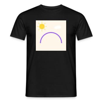 Lila Schleife in wenig Sonne - Männer T-Shirt - Schwarz - Vorne - AI Model Male 178 light (178cm)