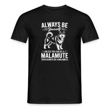 Alaskan Malamute Sprüche Alaskan Malamute Geschenk - Männer T-Shirt - Schwarz - Vorne - AI Model Male 178 light (178cm)