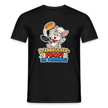 Hase Pfannkuchen Profi im Training Kinder Koch - Männer T-Shirt - Schwarz - Vorne - AI Model Male 178 light (178cm)