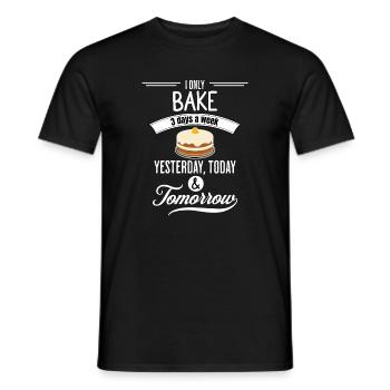 Funny Baking Quote - Men's T-Shirt - black - Front - AI Model Male 178 light (178cm)