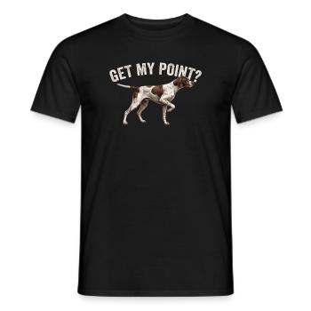 Comprends mon point - Chien de chasse Papa Pointer anglais - T-shirt homme - noir - Devant - AI Model Male 178 light (178cm)
