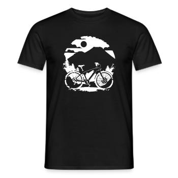 Mountainbiken - Männer T-Shirt - Schwarz - Vorne - AI Model Male 178 light (178cm)