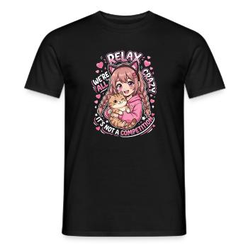 Relax We're All Crazy Competition - Männer T-Shirt - Schwarz - Vorne - AI Model Male 178 light (178cm)