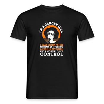 Zodiac sign Cancer - Men's T-Shirt - black - Front - AI Model Male 178 light (178cm)