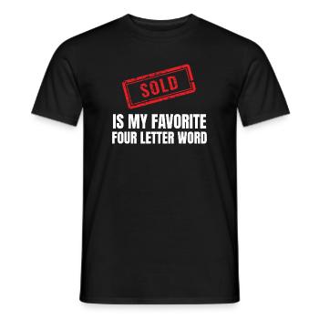 Real Estate Agent Realtor Home Seller Marketing - Men's T-Shirt - black - Front - AI Model Male 178 light (178cm)