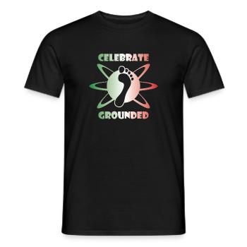 Pieds nus GroundedOne_1_italy - T-shirt homme - noir - Devant - AI Model Male 178 light (178cm)