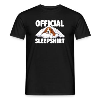 Official Sleepshirt - Cute Basset Hound Dog Mom - Men's T-Shirt - black - Front - AI Model Male 178 light (178cm)