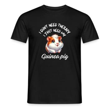 Guinea Pig Therapy - Men's T-Shirt - black - Front - AI Model Male 178 light (178cm)