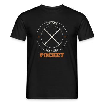 Call Your Pocket Badge - Men's T-Shirt - black - Front - AI Model Male 178 light (178cm)