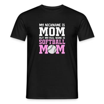 Maman de softball Maman de softball - T-shirt homme - noir - Devant - AI Model Male 178 light (178cm)