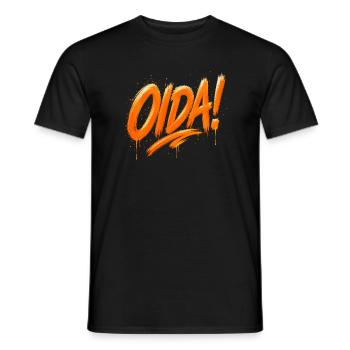 Oida ! – Conception de pinceaux à graffiti - T-shirt homme - noir - Devant - AI Model Male 178 light (178cm)