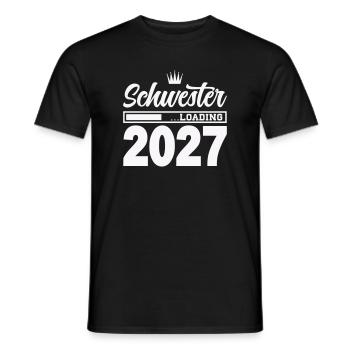 Schwester Loading 2027 - Männer T-Shirt - Schwarz - Vorne - AI Model Male 178 light (178cm)