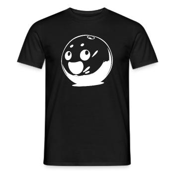 Boule de bowling souriante - T-shirt homme - noir - Devant - AI Model Male 178 light (178cm)