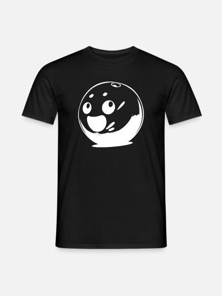 Lächelnde Bowlingkugel - Männer T-Shirt - Schwarz