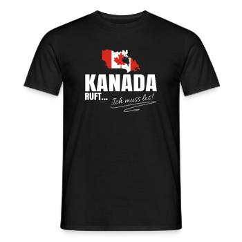 Kanada Auswandern - Männer T-Shirt - Schwarz - Vorne - AI Model Male 178 light (178cm)