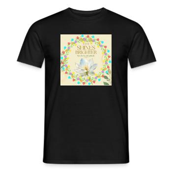 Blossom Ring Brilliance of Light - Men's T-Shirt - black - Front - AI Model Male 178 light (178cm)
