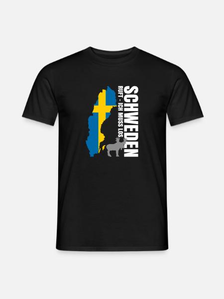 Schweden Auswandern - Männer T-Shirt - Schwarz
