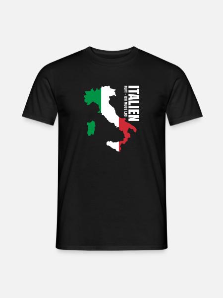 Italien Auswandern - Männer T-Shirt - Schwarz