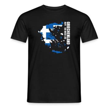 Greece Emigrate - Men's T-Shirt - black - Front - AI Model Male 178 light (178cm)