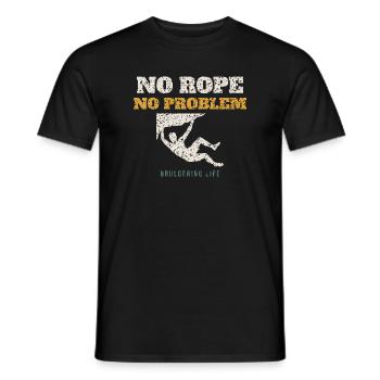No Rope No Problem - Men's T-Shirt - black - Front - AI Model Male 178 light (178cm)