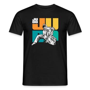 Judo Martial Arts Judoka Ground Fighting Training - Men's T-Shirt - black - Front - AI Model Male 178 light (178cm)