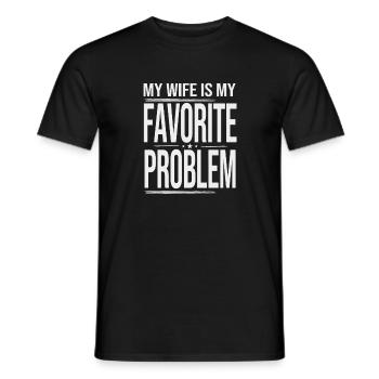 Ma femme est mon couple d’humour de mariage à problèmes préféré - T-shirt homme - noir - Devant - AI Model Male 178 light (178cm)