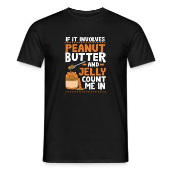 Peanut butter - Men's T-Shirt - black - Front - AI Model Male 178 light (178cm)