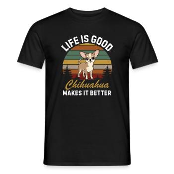 Cadeau Chihuahua Dog Lover pour la maman Chihuahua - T-shirt homme - noir - Devant - AI Model Male 178 light (178cm)
