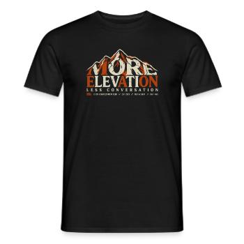 More Elevation Hiking - Men's T-Shirt - black - Front - AI Model Male 178 light (178cm)