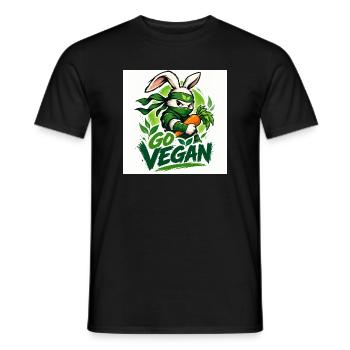 Devenez végétalien - T-shirt homme - noir - Devant - AI Model Male 178 light (178cm)