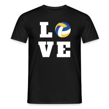 Volleyball Love Gift for Player Mom Coach - Men's T-Shirt - black - Front - AI Model Male 178 light (178cm)