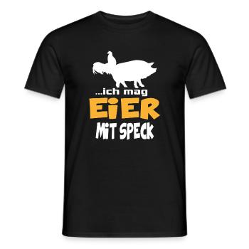 Ich mag Eier mit Speck Huhn Schwein Animals - Männer T-Shirt - Schwarz - Vorne - AI Model Male 178 light (178cm)